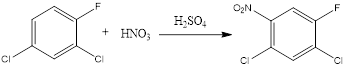 連續流工藝合成5-硝基-2-4-二氯氟苯合成線路